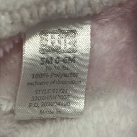 HB, 0-6 mo sleeveless sleep sack. Soft soft pink & white👼 - Picture 5 of 5